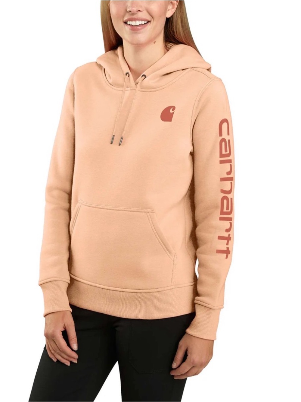 Carhartt Iconic Clarksburg Logo Sweatshirt Hoodie Fleece Lined